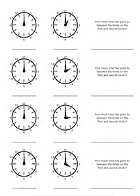 시간말하기 (시계) –학습지 86
