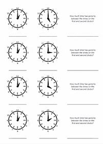 시간말하기 (시계) –학습지 87
