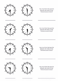 시간말하기 (시계) –학습지 99