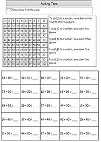 Tambah untuk kanak-kanak – lembaran kerja 56