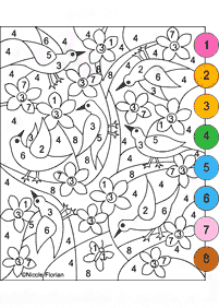 Warna dengan Nombor – Kertas mewarna 174