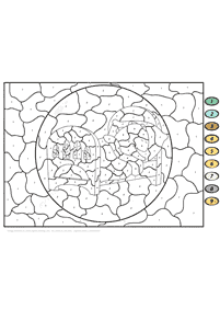 Warna dengan Nombor – Kertas mewarna 72