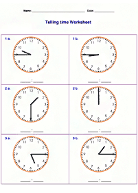 Memberitahu masa (jam) – lembaran kerja 101