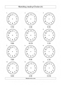 Memberitahu masa (jam) – lembaran kerja 64