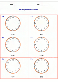 Memberitahu masa (jam) – lembaran kerja 98