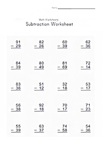 Odejmowanie dla dzieci – arkusz 91