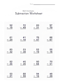 Odejmowanie dla dzieci – arkusz 95