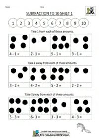 Proste odejmowanie – arkusz 37