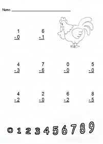 Proste odejmowanie – arkusz 55