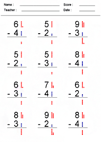 Proste odejmowanie – arkusz 70