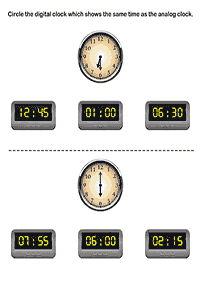Określanie czasu (zegar) – arkusz 24