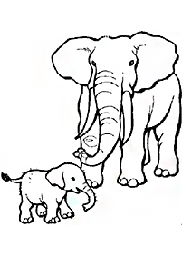 Kolorowanki ze słoniami – strona 34
