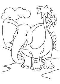 Kolorowanki ze słoniami – strona 4