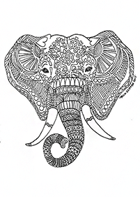 Kolorowanki ze słoniami – strona 46