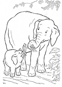 Kolorowanki ze słoniami – strona 82