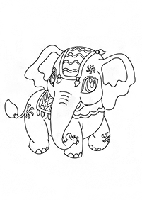 Kolorowanki ze słoniami – strona 91