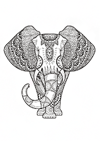 Kolorowanki ze słoniami – strona 98