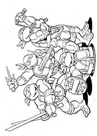 Malowanki Żółwie Ninja – strona 62