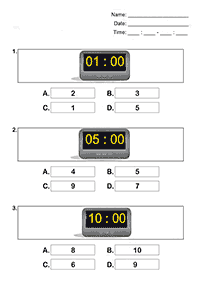 Dizendo as horas (relógio) - ficha de exercício 14