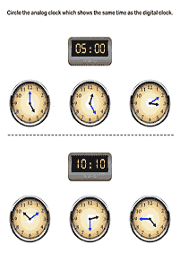 Dizendo as horas (relógio) - ficha de exercício 22