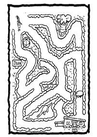 Labirintos simples para crianças - ficha de exercício 7