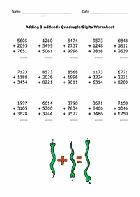 Adição para crianças - ficha de exercício 113