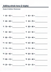 Adição para crianças - ficha de exercício 36