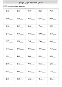 Adição para crianças - ficha de exercício 54