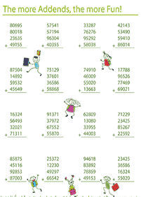 Adição para crianças - ficha de exercício 64