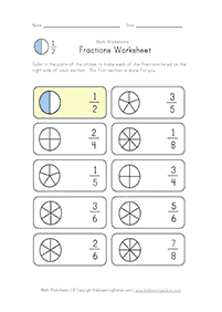 Tarefas de frações - ficha de exercício 14