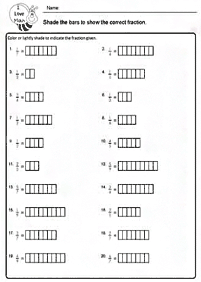 Tarefas de frações - ficha de exercício 23