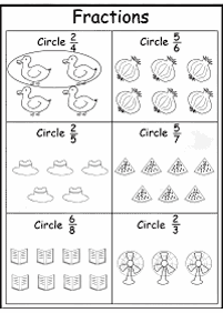 Tarefas de frações - ficha de exercício 24