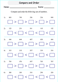 Matemática para crianças - ficha de exercícios 171