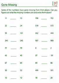 Matemática para crianças - ficha de exercícios 187