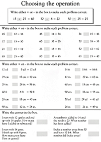 Matemática para crianças - ficha de exercícios 207