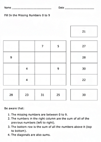 Matemática para crianças - ficha de exercícios 211