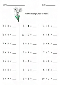 Matemática para crianças - ficha de exercícios 254