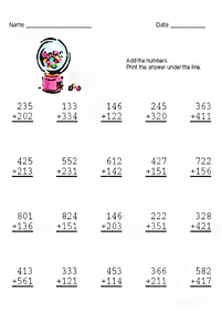 Matemática para crianças - ficha de exercícios 262