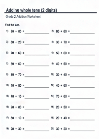 Matemática para crianças - ficha de exercícios 265