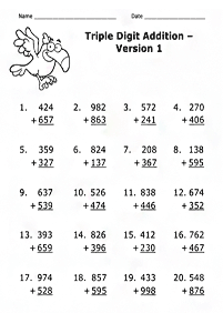 Matemática para crianças - ficha de exercícios 286