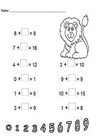 Matemática para crianças - ficha de exercícios 305
