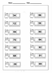 Matemática para crianças - ficha de exercícios 34