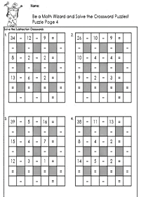 Subtração para crianças - ficha de exercícios 13