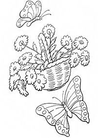 Páginas para colorir com desenhos de borboletas – Página de colorir 22