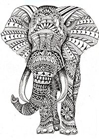 Desenhos de elefantes para colorir – Página de colorir 103
