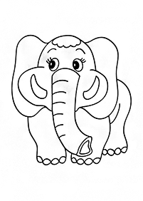 Desenhos de elefantes para colorir – Página de colorir 104