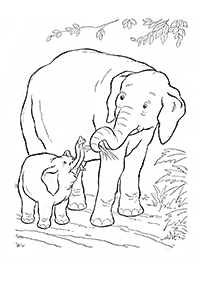 Desenhos de elefantes para colorir – Página de colorir 11
