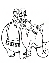 Desenhos de elefantes para colorir – Página de colorir 18