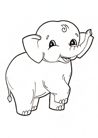 Desenhos de elefantes para colorir – Página de colorir 69