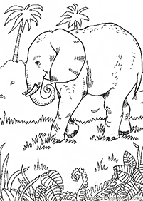 Desenhos de elefantes para colorir – Página de colorir 83
